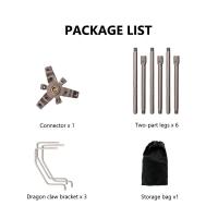 Soporte para acampar al aire libre, marco de estufa portátil y desmontable, altura ajustable, aleación de aluminio, ampliable - details 7