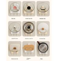 Soporte para tapa de olla con ventosa para colgar en la pared, sin perforaciones, soporte para tabla de cortar con buena carga, ahorro de espacio estable - details 9