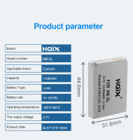 HQIX-cargador de batería para cámara Canon Powershot S100V, S110, SX200 IS, SX210 IS, SX220 HS, SD700, SD790, SD800, SD850, SD870, SD880, NB-5L - details 4