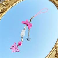 Accesorios para teléfono, cordón para teléfono, dijes para bolso, correa para teléfono móvil Y2k, dijes para teléfono con estrella, colgante para teléfono, cadena rosa para chica guay - details 3