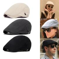 Gorras de algodón ajustables para hombre y mujer, Boina informal plana de hiedra, suave, Color sólido, para conducir, sombreros de sol grises - details 0
