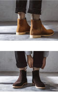 Chelsea botas de cuero genuino otoño e invierno botas de los hombres británicos - details 18