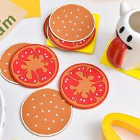 Posavasos de hamburguesa bonito para decoración de mesa, mantel individual antideslizante creativo, resistente al calor, almohadilla para taza antiescaldado, regalo, 6/9/12 Uds. - details 8