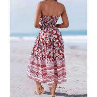 Vestido largo holgado con estampado y cintura elástica para mujer, verano 2025 - details 18