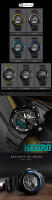 SKMEI-reloj electrónico para deportes al aire libre para hombre, pulsera militar con correa de PU, de cuarzo, doble, 1454 - details 1
