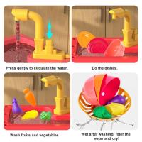 Fregadero de lavabo de cocina para niños, juguetes de Casa de juego de simulación, juego de rol, juego de cocina para el hogar, regalos para niños, 39/50stk - details 1