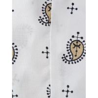 BUNO-pantalones de pierna ancha para mujer, pantalón largo recto y holgado con bordado de flores de anacardo, elegante, cintura alta, moda de verano, 2025 - details 12