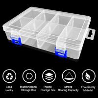 Cajas de Almacenamiento de Plástico Transparentes 8 Compartimentos para Tornillos y Monedas - details 1