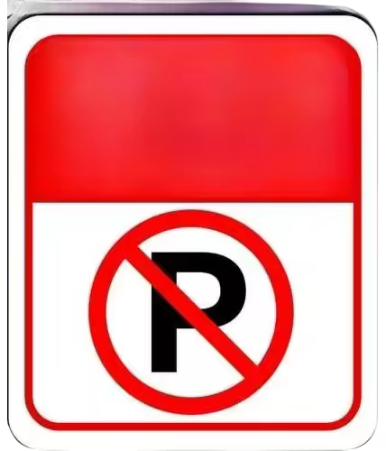 Señal exterior de metal con símbolo de prohibición de estacionamiento, señalización de estacionamiento de larga duración - 1