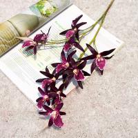 Rama de Dendrobium Artificial, 2 tenedores, orquídeas de simulación de tacto Real realistas, flores falsas exquisitas hechas a mano - details 12