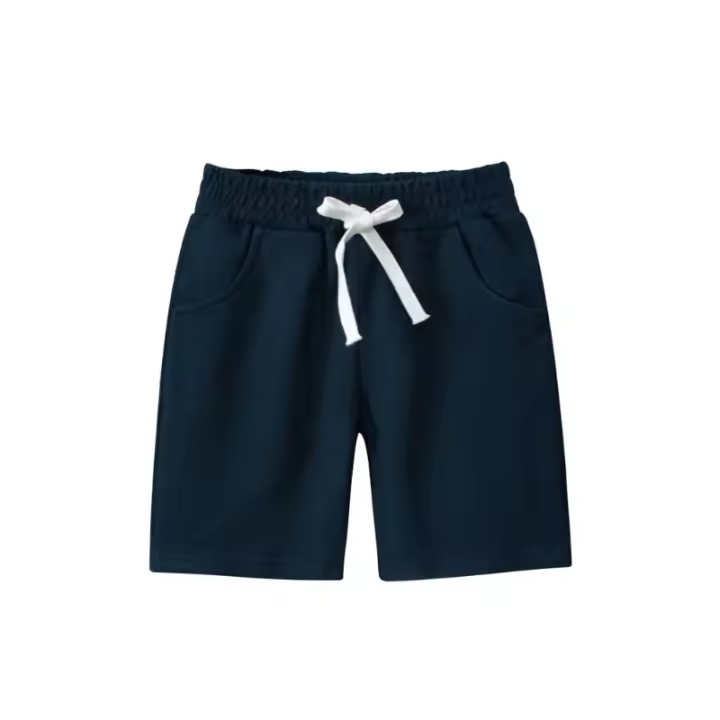 Versión coreana de la ropa de los niños 2025 verano nuevos pantalones medianos para niños pantalones cortos para niños de cinco puntos de color sólido - 1
