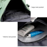 Mochila de gran capacidad para viajes con diseño de hoja y camuflaje para mujer bolsa de gimnasio para entrenamiento de yoga y fitness almacenamiento de zapatos bolsa de fin de semana - details 4