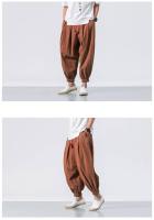 Nuevos pantalones Harem de gran tamaño, pantalones de chándal holgados de algodón y lino de estilo chino, pantalones casuales de alta calidad para hombres - details 6