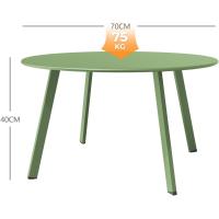 Mesa Auxiliar pequeña, Mesa Auxiliar Redonda de Metal, Ligera, Resistente a la Intemperie, Mesa Auxiliar para Sala de Estar, Pasillo, Dormitorio, jardín, terraza, balcón (Verde Salvia) - details 2