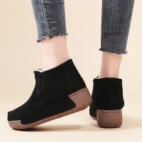 Botines clásicos forrados de piel para mujer, botas de suela antideslizante, ligeras, peludas, cómodas, cálidas para la nieve, para exteriores, Invierno - details 4