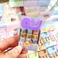 Juego de cintas Washi de la serie Capybara, pegatinas de papel de papelería japonesa, álbum de recortes, Adhesivo de dibujos animados, regalo de cumpleaños, 9 unids/set - details 7