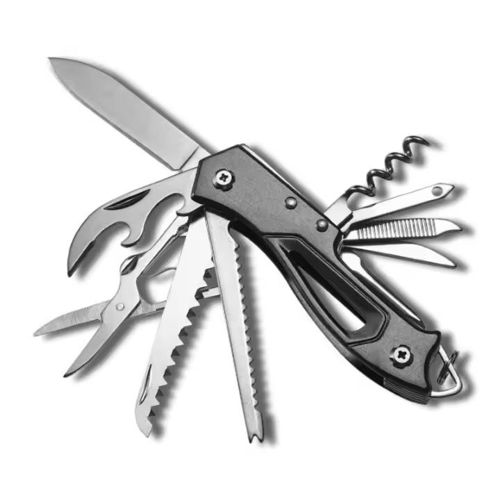 Cuchillo de Camping Portátil Plegable Multifuncional Helvético para Exteriores Herramienta de Combinación para Frutas Cuchillo de Ejército - 1