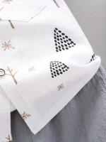 Conjunto de Pantalones Cortos de Manga Corta con Estampado Completo de Osito - details 7