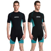 Bañador de neopreno de manga corta para hombre, traje de baño de 3MM con protección solar, para Surf, deportes acuáticos cálidos, XL-6XL - details 7