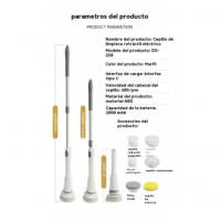 Cepillo de limpieza doméstico motorizado sin cable mango largo cepillo de limpieza telescópico sin dobleces fregona giratoria automática - details 0