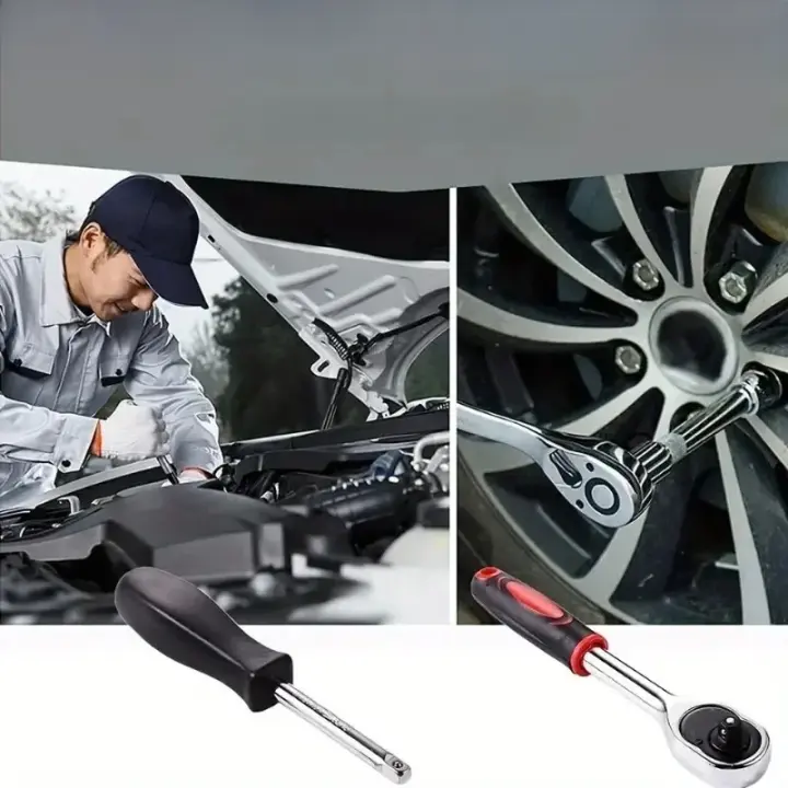 Juego De Llaves Y Destornilladores De 46 Piezas De 1/4 De Pulgada Con Barra De Extensión Ideal Para Reparaciones De Autos Y Proyectos DIY - 1