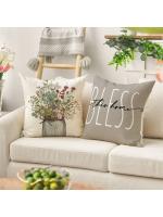Funda de Lino con Patrón Geométrico para sofá, cobertor decorativo para Sala de Estar, Jardín y Coche, 4 unidades - details 2