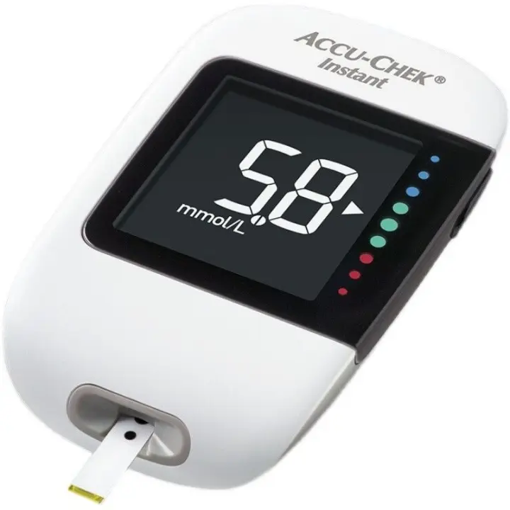 (EXP: máximo) Roche ACCU Instant Diabetes Check Glucose ACCU Medidor de glucosa Tira de glucosa Aguja de muestreo de sangre gratuita - 1