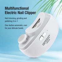 Cortauñas eléctrico 2 en 1, cortauñas antisalpicaduras para manicura, tijeras para dedos de los pies de bebé, herramientas para cortar uñas gruesas y pedicura - details 4