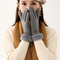 Guantes gruesos de dedo completo para hombre y mujer, Manoplas de felpa para pantalla táctil, cálidos para esquiar, deportes al aire libre, Invierno - details 6
