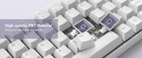 Teclas PBT Blancas-Púrpuras de Doble Disparo 168 Piezas para Interruptores Gateron Cherry MX - details 4