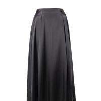 Falda holgada de satén elegante para mujer, faldas largas de cintura alta, ropa de calle, falda larga clásica, falda negra de moda para mujer 2025 - details 6