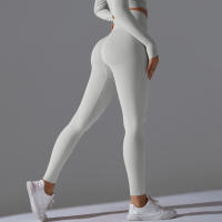 Hamidou-Pantalones deportivos de Yoga para mujer, mallas de cintura alta y caderas ajustadas, glúteos de melocotón, pantalones de Yoga desnudos de cintura alta - details 82