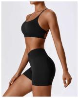 Top corto de gimnasio mejorado para yoga para mujer, sujetador deportivo ajustado sin costuras, sujetador transpirable - details 23