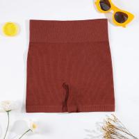 Pantalones cortos de yoga acanalados sin costuras para mujer, medias de motociclista de cintura alta, mallas deportivas ajustadas de entrenamiento elástico, ropa deportiva - details 6