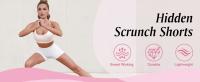 Mujeres sin costuras cintura baja acanalado Scrunch Bum gimnasio impacto Biker Yoga Fiess entrenamiento correr estiramiento atlético botín pantalones cortos - details 6