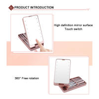 Espejo de maquillaje Caja de almacenamiento Espejo de maquillaje compacto plegable - details 4