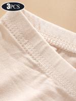 Paquete de 3 Boyshorts de viscosa para mujer con detalle de encaje en contraste, ropa interior de color liso sencillo y cómodo, tejido de punto 95% viscosa 5% elastano, pantalón corto de seguridad transpirable y suave. - details 2