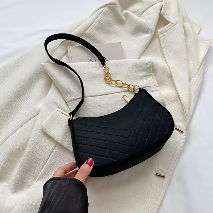 Elegante bolso bandolera para mujer - diseño acolchado, correa ajustable para el hombro, adecuado para vacaciones y uso diarioMini bolso bandolera acolchado para mujer con múltiples compartimentos y cierre de cremallera, pequeño bolso cruzado - 1