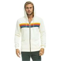 Sudadera con Capucha de Manga Larga Unisex Moda Casual para Otoño Estilo Aviador con 5 Rayas Arcoíris - details 2