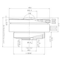 Lente CCTV fija de 2,1mm F1.8 megapíxeles 2,1mm, montaje gran angular para cámara de tamaño de Sensor 1/3 - details 7