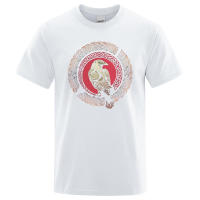 Camiseta de manga corta para hombre, camisa estampada Viking Crow Ragnar King, estilo hip-hop informal, ropa de verano, cómoda - details 12