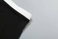 BUNO-Traje Sexy de punto negro con pantalón corto para mujer, traje elegante sin mangas con bolsillos dobles, Top con hebilla de un solo pecho, conjunto de 2 piezas, trajes nuevos 2025 - details 40