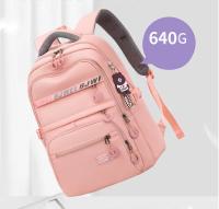 Mochila escolar grande de nailon para chicas adolescentes, morral impermeable para ordenador portátil, color negro - details 3