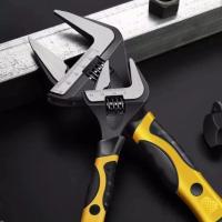 Llave ajustable CR-V, llave Universal de gran apertura de alta calidad, herramienta de reparación de plomería de alta dureza, llave de baño para casa - details 6