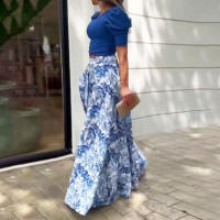 2025 nuevo estilo ropa temperamento desplazamientos impreso moda ocio conjunto de dos piezas para mujeres - details 9