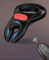 Empaque privado Sexy 2 en 1 Anillo inalámbrico Vibrador con control remoto Funda de silicona de estimulación Juguete adulto para parejas - details 2