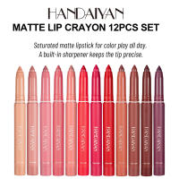 Set de Labiales Hundred-up Handaiyan Bolígrafo de Labios Antiadherente de 12 Colores con Rotación y Afeitado Doble Propósito para Cuidado de la Piel Facial - details 0