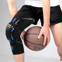 Mangas de compresión de rodilla deportiva con almohadillas anticolisión, fundas elásticas transpirables para piernas, ciclismo, correr, baloncesto, 1 par - details 17