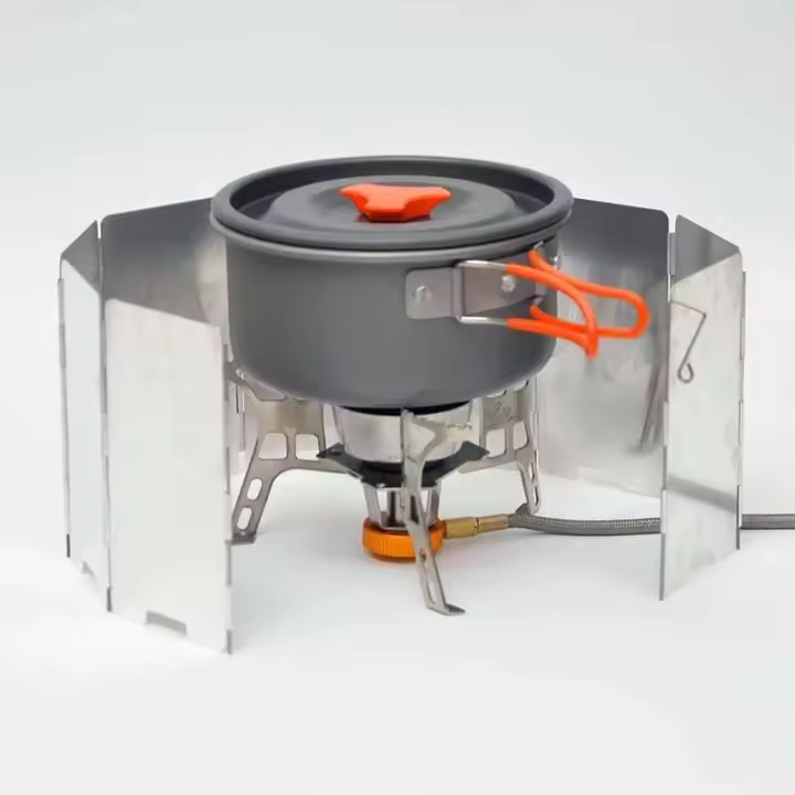 8/9/10 pantalla de aleación de aluminio a prueba de viento para cocina, picnic, camping al aire libre, estufa de gas - 1