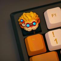 Lol Art Keycaps Aatrox Viego Jinx Yasuo Personalized Resin nical Keyboard Gift Translucent Christmas Cute Handmade Arcane - details 2